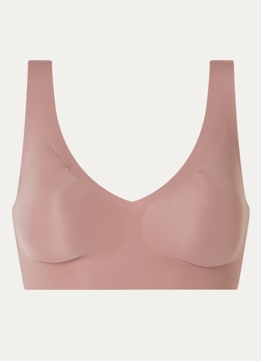 Sloggi Zero Feel 2.0 naadloze bralette met uitneembare vulling - voorkant 3 oudroze