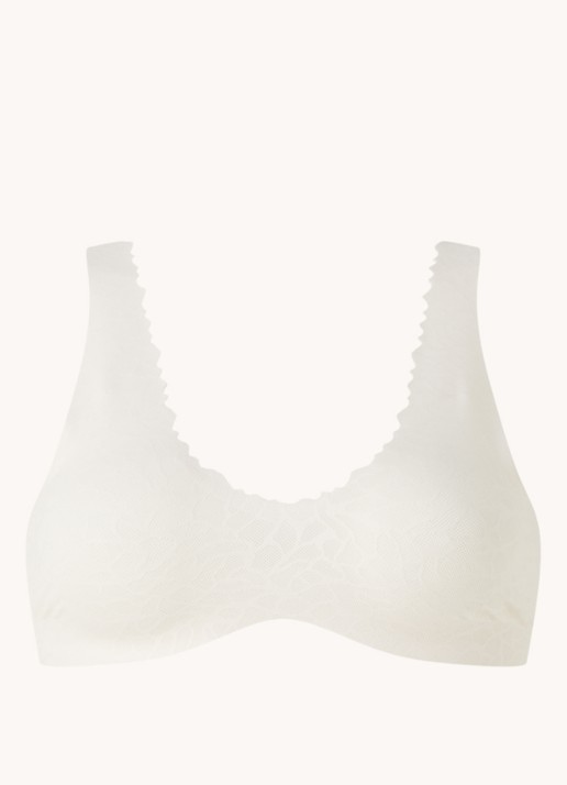 Sloggi ZERO Feel Lace voorgevormde bralette met uitneembare vulling - voorkant 2 creme