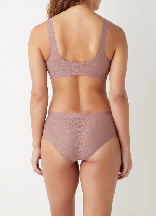 Sloggi ZERO Feel Lace voorgevormde bralette met uitneembare vulling - achterkant 4 oudroze