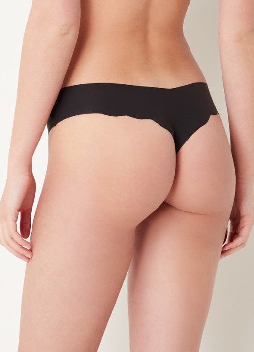 Sloggi ZERO Microfibre naadloze string in 2-pack - achterkant 4 zwart