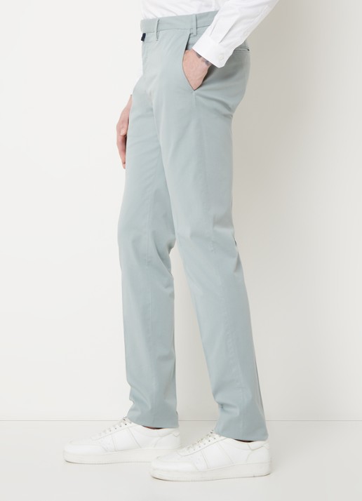 Slowear Royal Batavia slim fit chino met steekzakken - detail 2 mint
