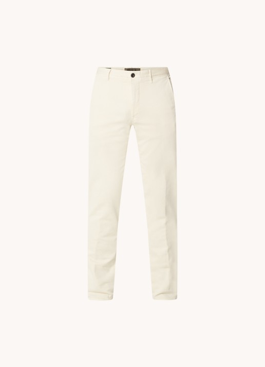 Slowear Slim fit chino met steekzakken - voorkant 6 creme