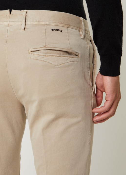 Slowear Slim fit chino met steekzakken - detail 6 donkerbeige
