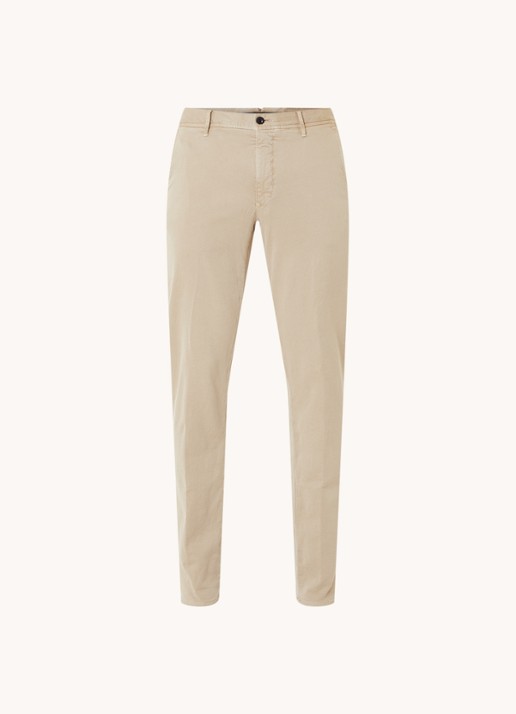 Slowear Slim fit chino met steekzakken - voorkant 2 donkerbeige
