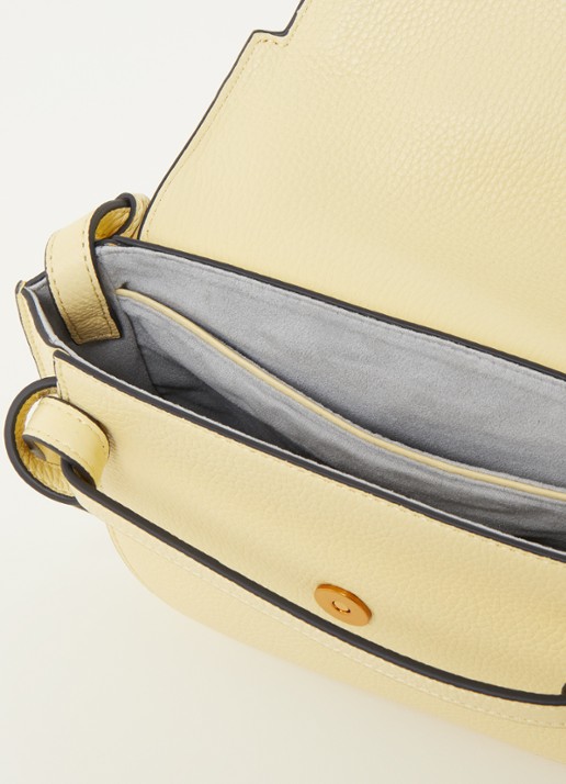 Smaak Clint crossbodytas van leer - detail 3 lichtgeel