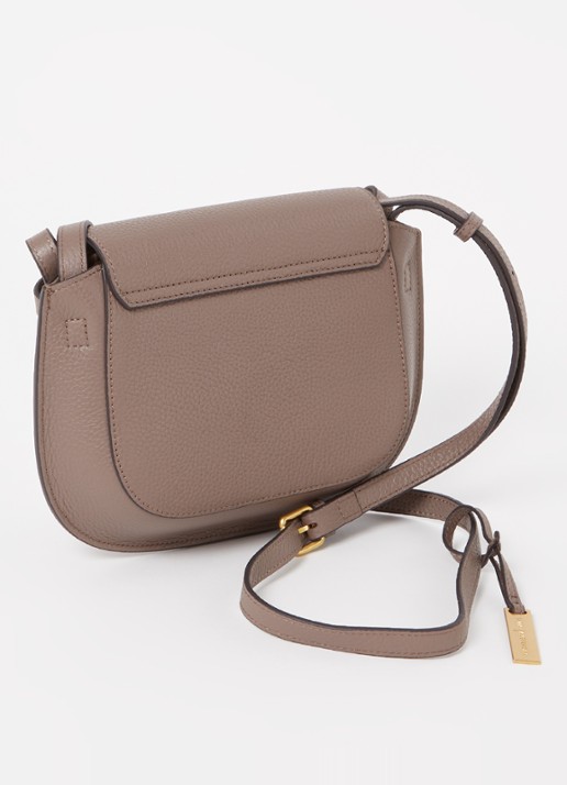Smaak Clint crossbodytas van leer - achterkant 4 lichtbruin