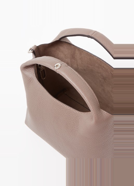 Smaak Daisy handtas van leer met uitneembaar etui - detail taupe