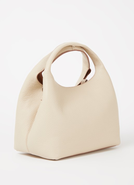 Smaak Daisy Mini Shopper handtas van leer met uitneembare etui - achterkant ivoor
