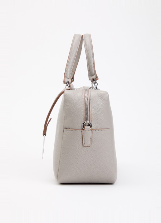 Smaak Luuk handtas van leer met afneembare schouderriem - detail 3 taupe