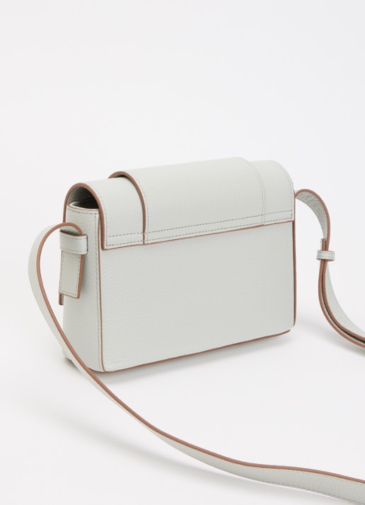 Smaak Megan crossbodytas van leer - achterkant lichtgrijs