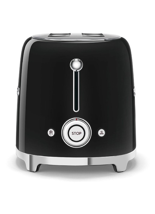 SMEG 50's Style broodrooster 2-slots TSF01BLEU - achterkant zwart