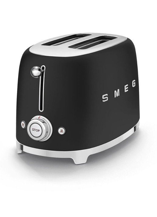 SMEG 50's Style broodrooster 2-slots TSF01BLMEU - detail 4 mat zwart
