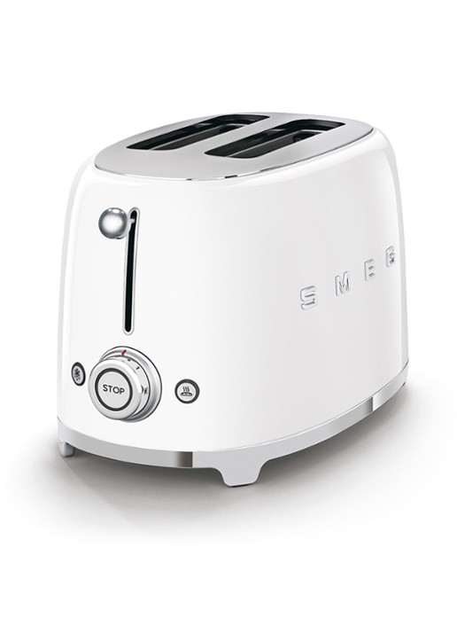 SMEG 50's Style broodrooster 2-slots TSF01WHEU  - voorkant 2 wit