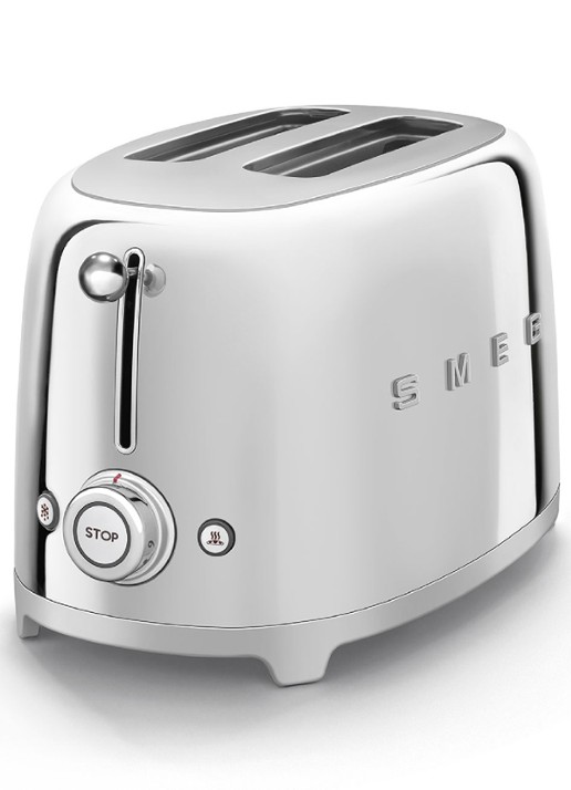 SMEG 50's Style broodrooster 2-slots TSF03CREU - voorkant 3 steel
