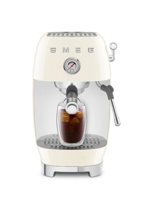 SMEG 50's Style handmatige espressomachine ECF03 - detail beige