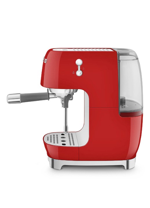 SMEG 50's Style handmatige espressomachine ECF03 - achterkant rood