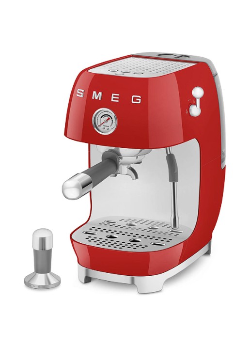 SMEG 50's Style handmatige espressomachine ECF03 - voorkant 4 rood