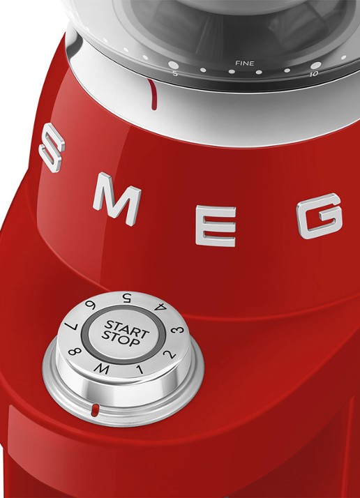 SMEG 50's Style koffiemolen CGF03 - detail 2 rood