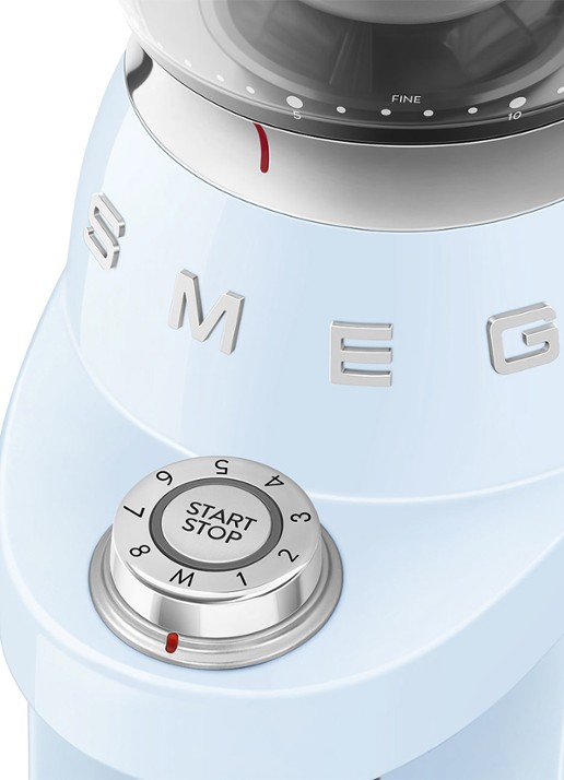 SMEG 50's Style koffiemolen CGF03 - detail lichtblauw