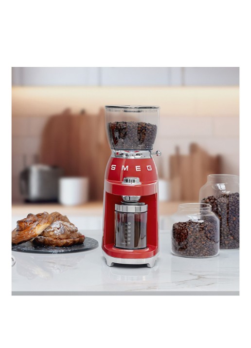 SMEG 50's Style koffiemolen CGF11RDEU - voorkant 5 rood