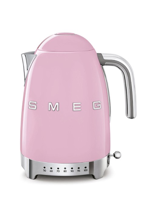 SMEG 50's style Variabele waterkoker 1,7 liter KLF04PKEU - voorkant roze