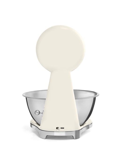SMEG Digitale analoog keukenweegschaal - achterkant 5 beige