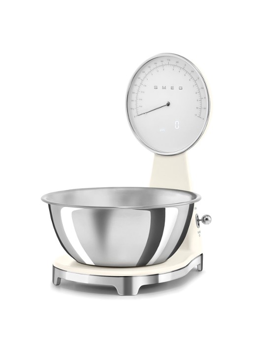 SMEG Digitale analoog keukenweegschaal - voorkant 2 beige