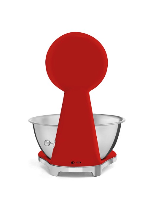 SMEG Digitale analoog keukenweegschaal - achterkant 3 rood