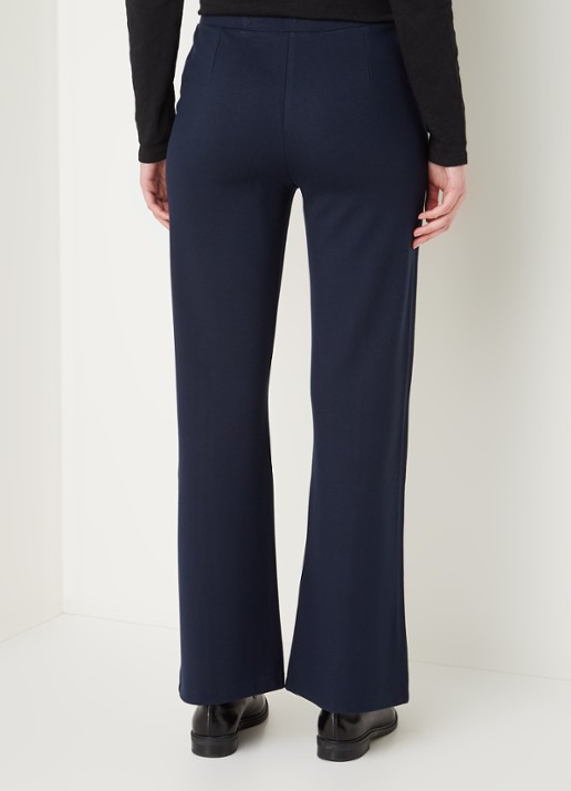 Smith & Soul High waist flared fit broek met splitten en steekzakken - achterkant donkerblauw
