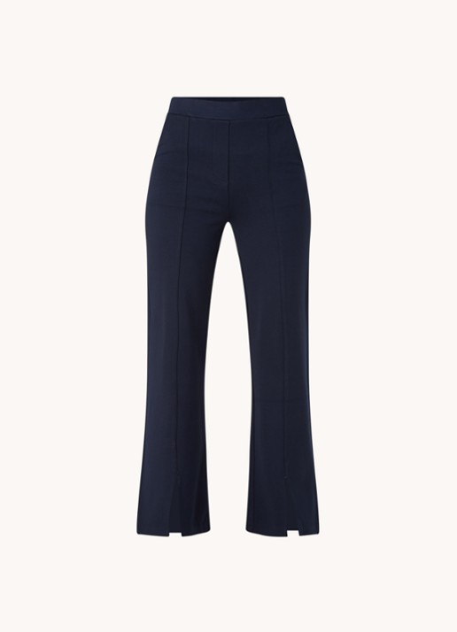 Smith & Soul High waist flared fit broek met splitten en steekzakken - voorkant 2 donkerblauw