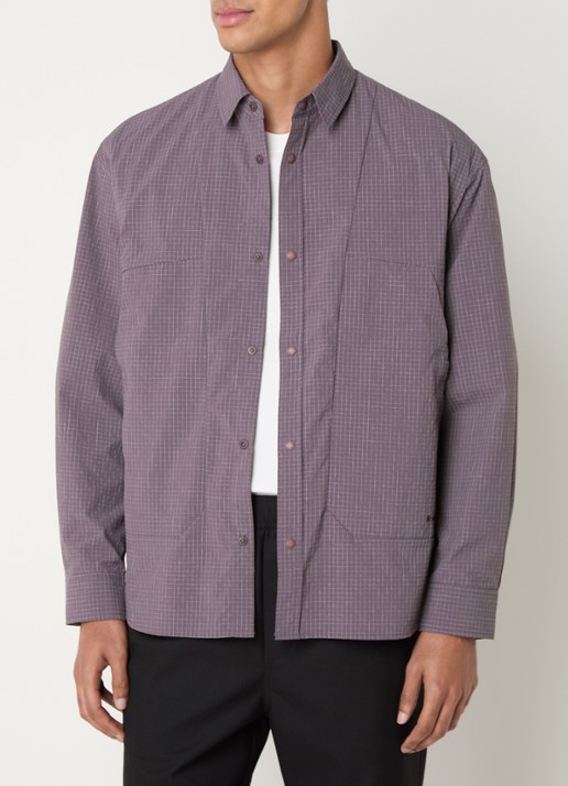 Snow Peak Kasuri overshirt met ruitdessin
