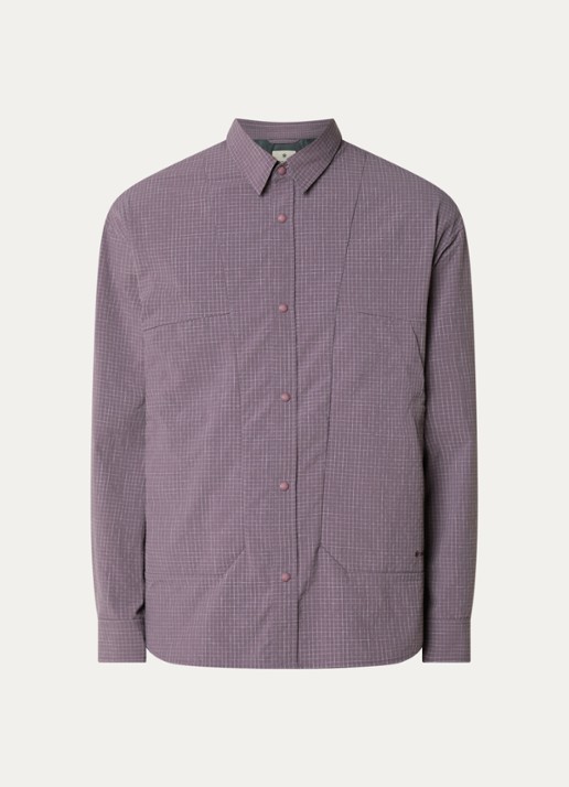 Snow Peak Kasuri overshirt met ruitdessin