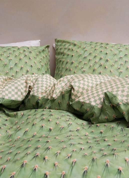 Snurk Cozy Cactus denkbedovertrek van  katoen - inclusief kussensloop - detail 6 groen