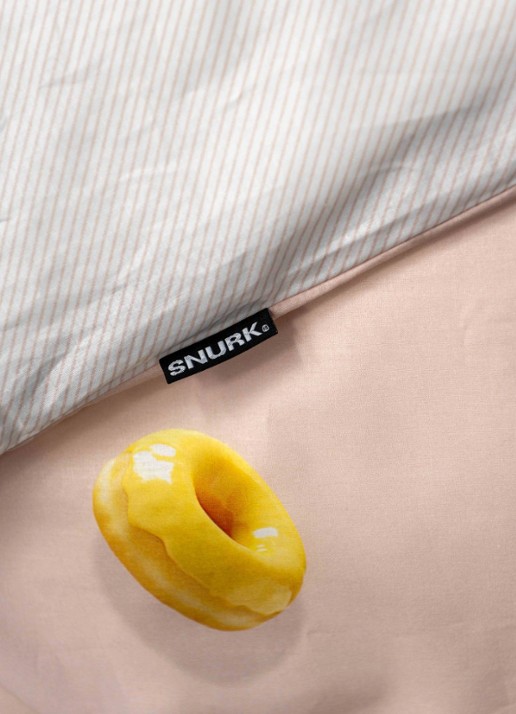 Snurk Donuts dekbedovertrekset van katoen 160TC - inclusief kussenslopen - detail lichtroze