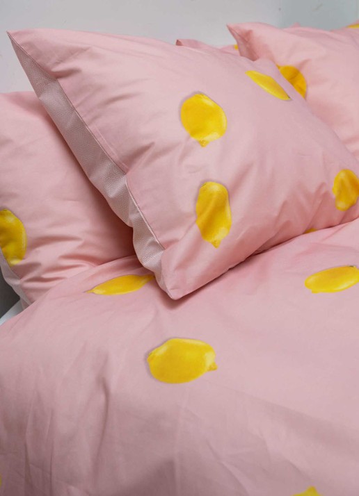 Snurk Lemon dekbedovertrek van  katoen - inclusief kussensloop - detail 5 roze