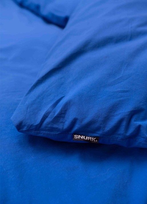 Snurk Royal Blue dekbedovertrek van  katoen - inclusief kussensloop - detail 4 blauw