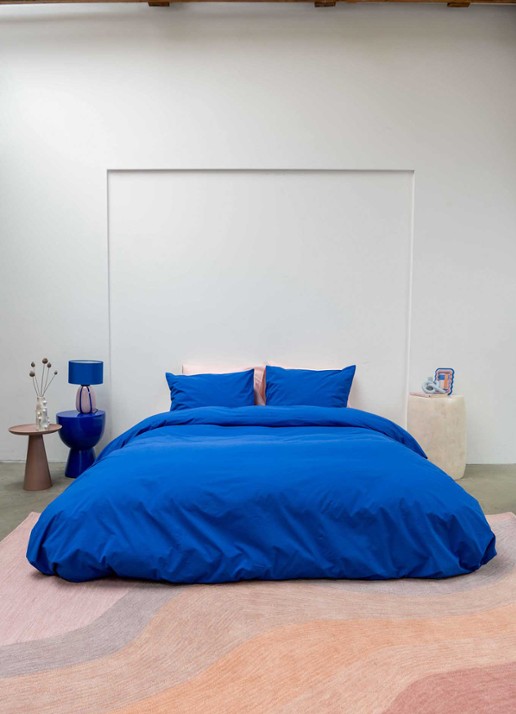 Snurk Royal Blue dekbedovertrek van  katoen - inclusief kussensloop - detail 6 blauw