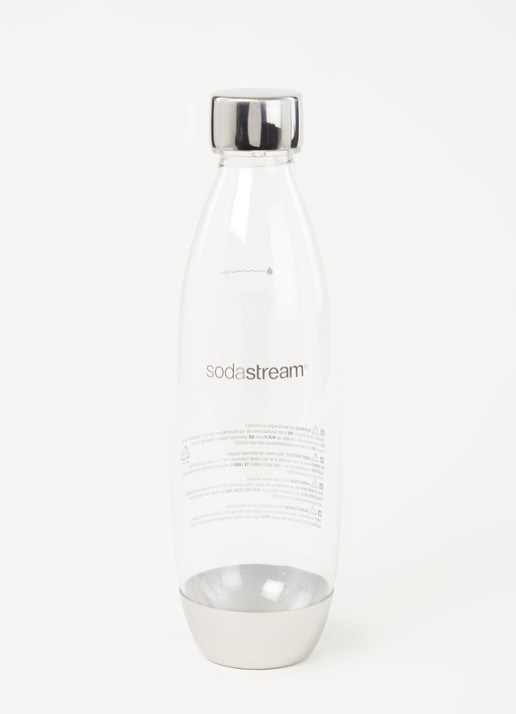 SodaStream Metal Fuse Bottle vulfles voor bruiswater 1 liter - voorkant 2 zilver