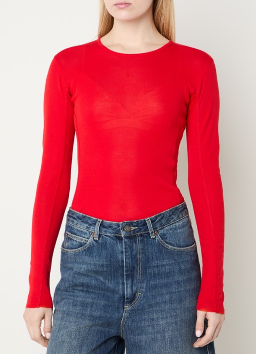 Soeur Lester longsleeve met siernaad