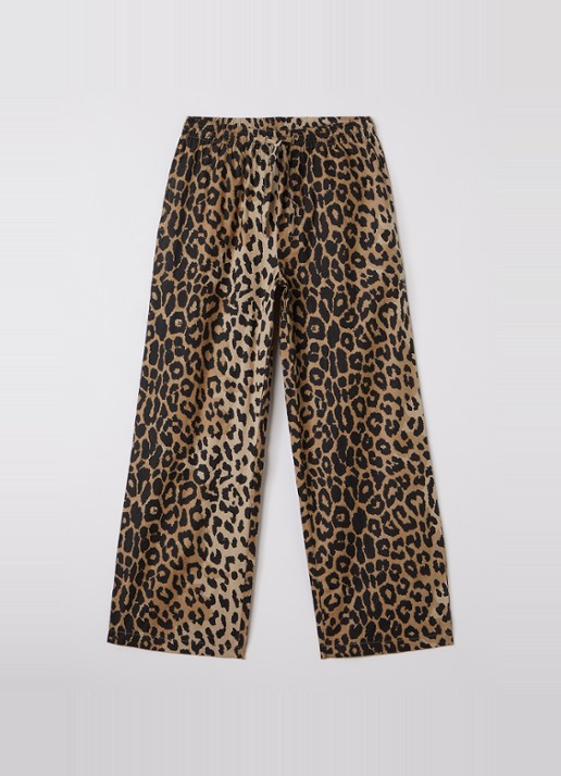 Sofie Schnoor Abigaile straight fit broek met panterprint