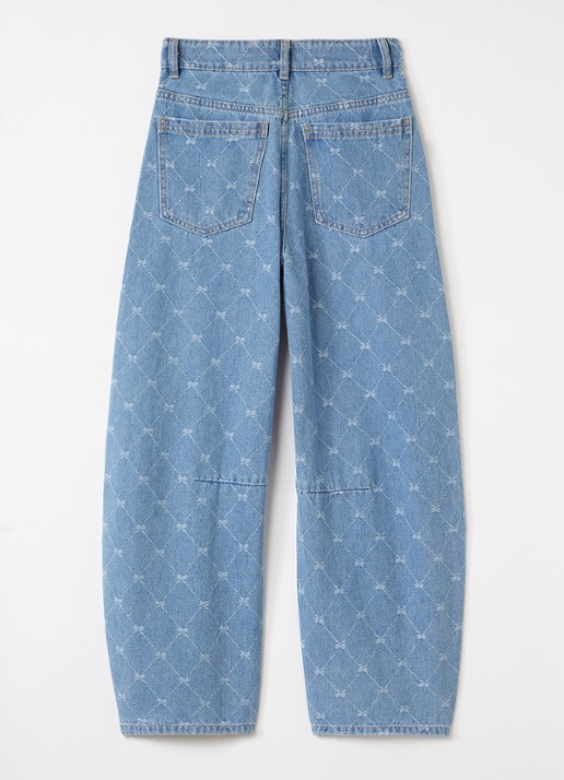 Sofie Schnoor Balloon fit jeans met print - voorkant 2 indigo