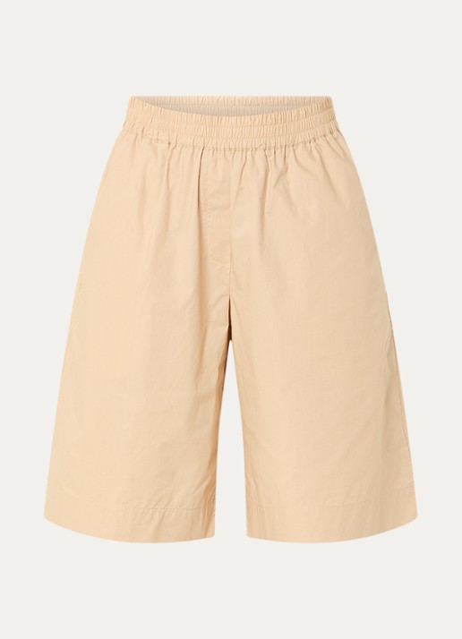 Sofie Schnoor Blairsw high waist wide fit culotte met steekzakken - voorkant 3 camel