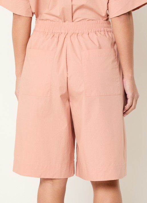 Sofie Schnoor Blairsw high waist wide fit culotte met steekzakken - achterkant 4 zalmroze