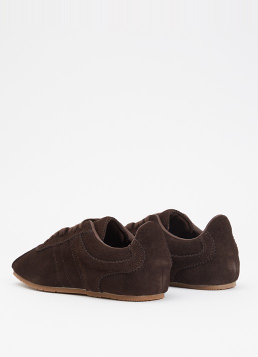 Sofie Schnoor Carlasw sneaker van suède - achterkant donkerbruin
