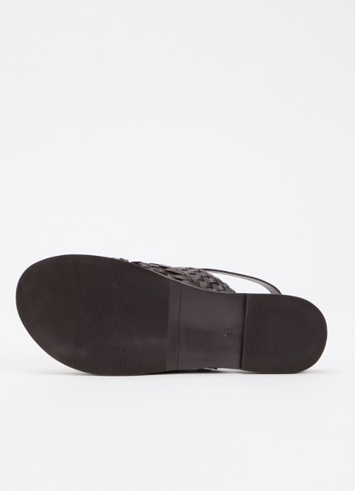 Sofie Schnoor Carysw sandaal van leer met gespdetail  - detail 5 donkerbruin