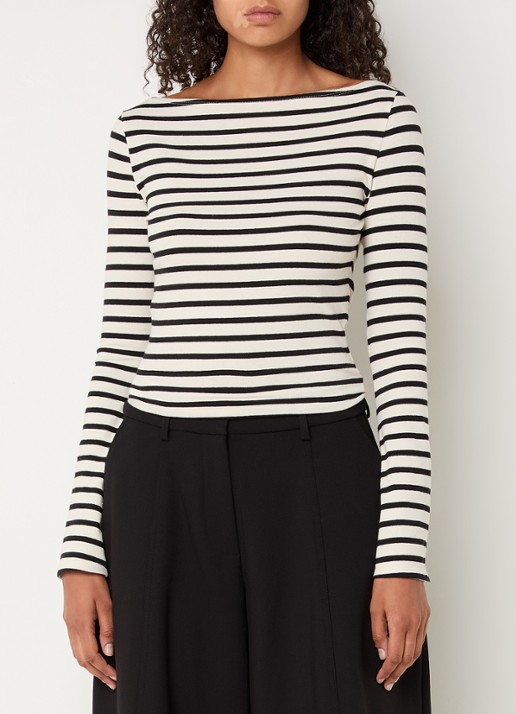 Sofie Schnoor Cece top met boothals en streepprint