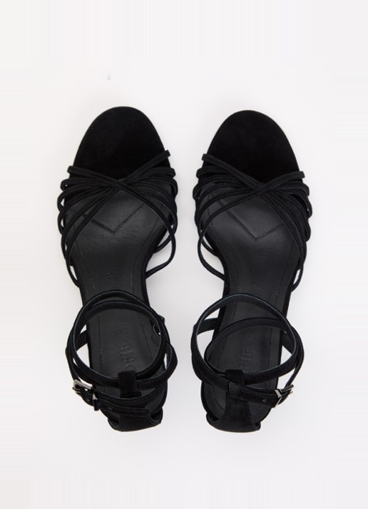 Sofie Schnoor Cecesw sandalette van suède  - detail 4 zwart