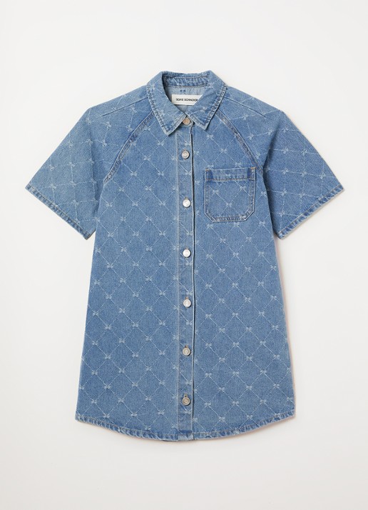 Sofie Schnoor Denim blousejurk met print