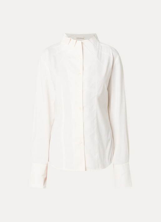 Sofie Schnoor Edensw blouse met opstaande kraag - voorkant 3 gebroken wit