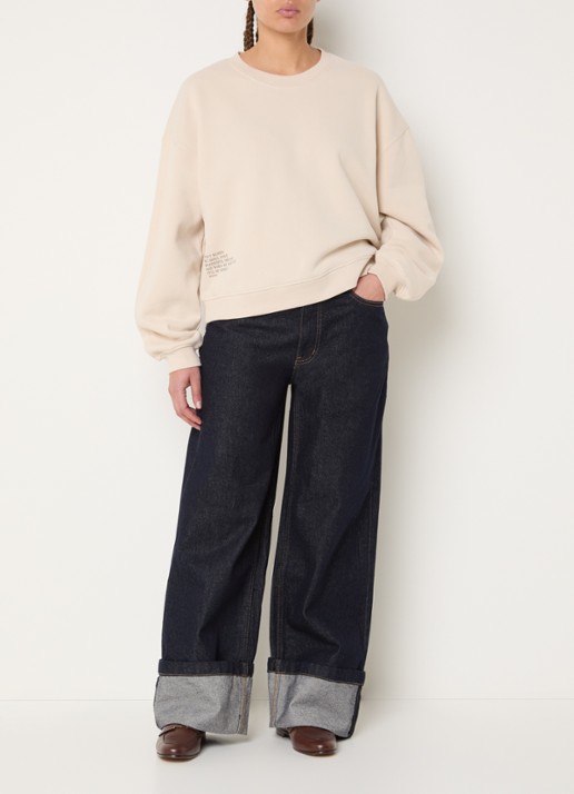 Sofie Schnoor Elin sweater met print - voorkant 2 beige